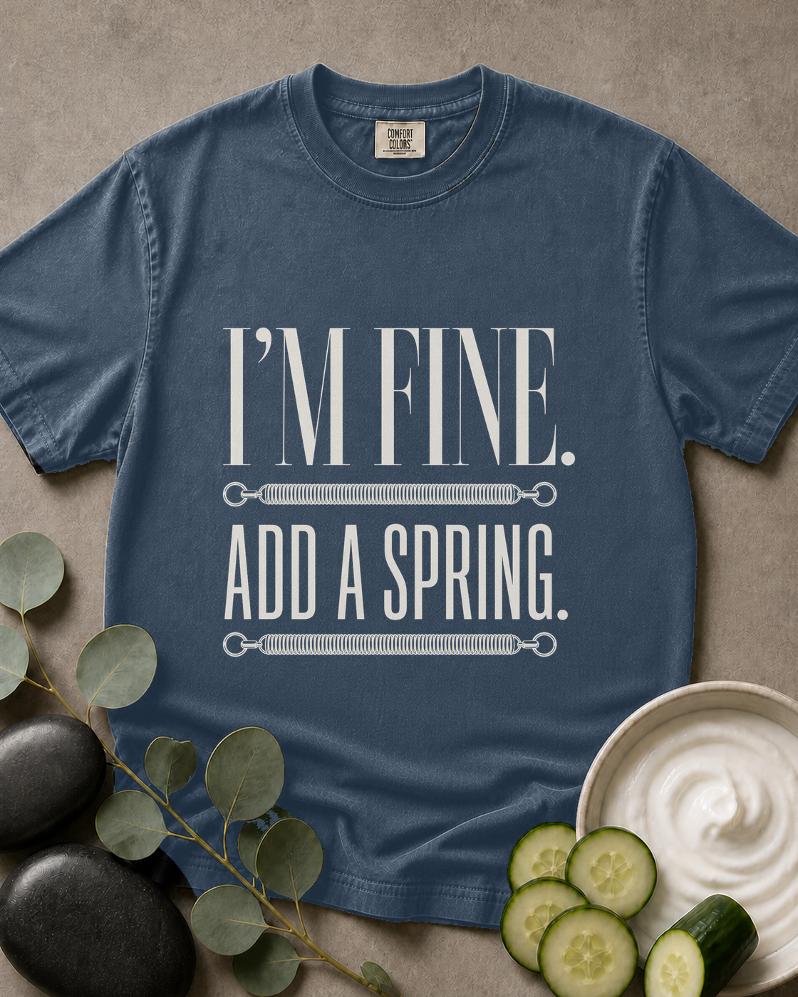 I'm Fine Add a Spring Pilates Tee