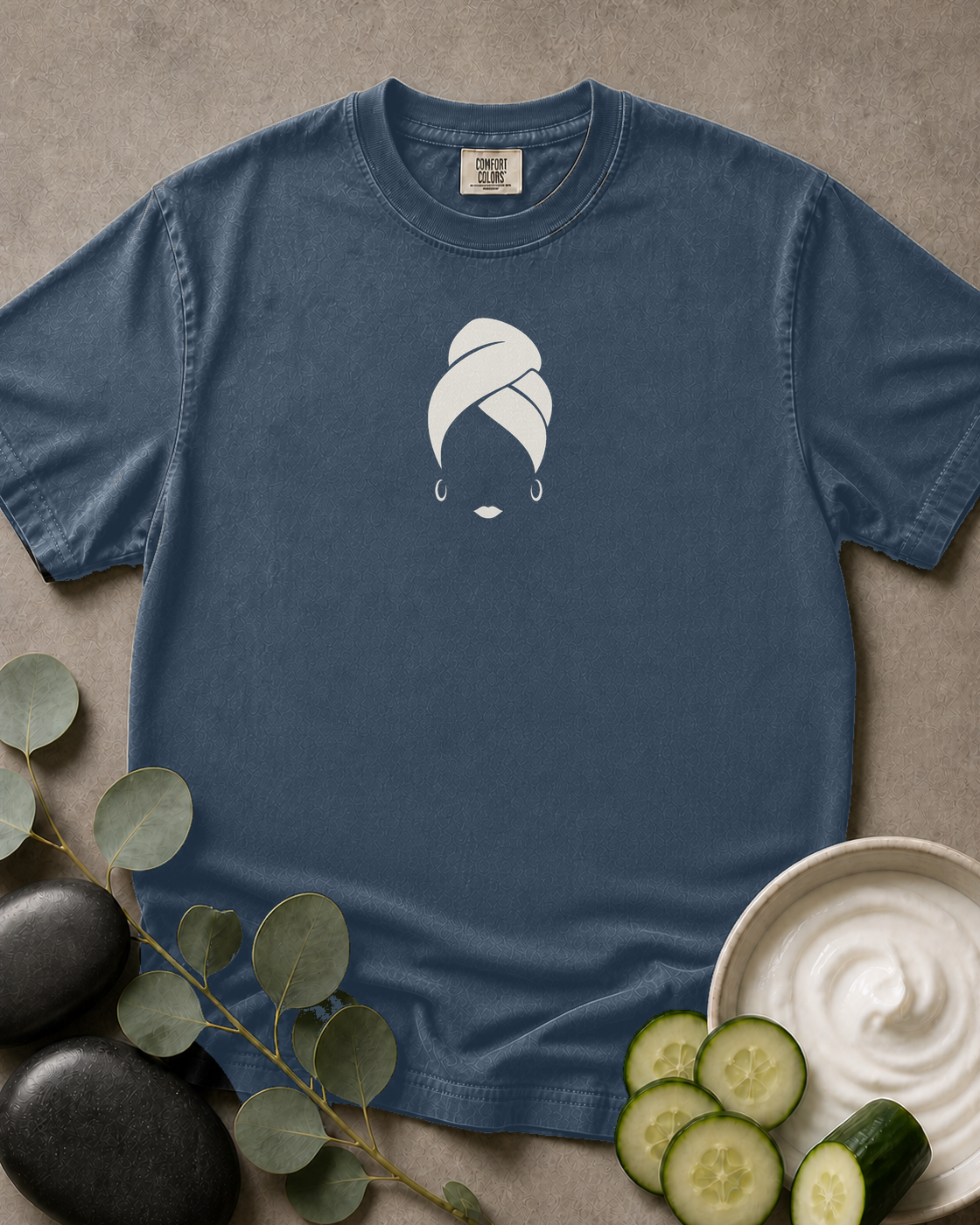 Towel Turban and Hoops Tee