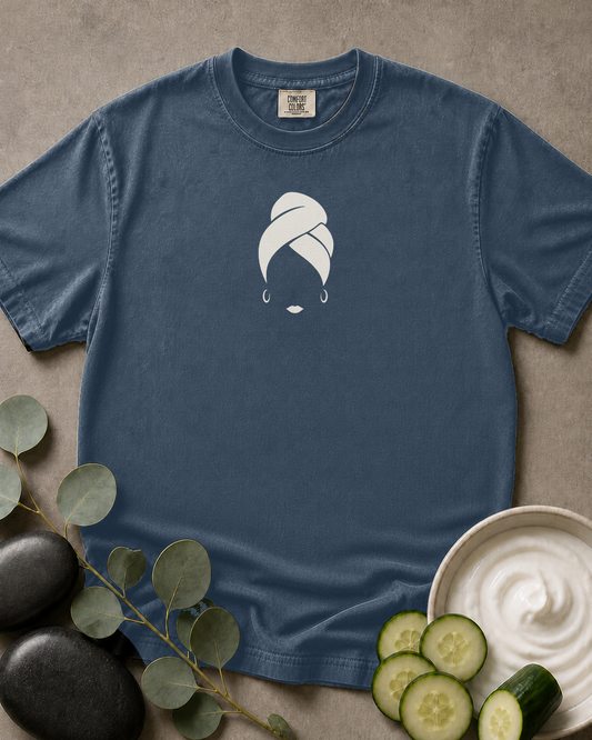 Towel Turban and Hoops Tee