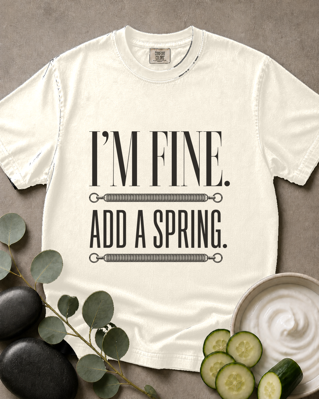 I'm Fine Add a Spring Pilates Tee