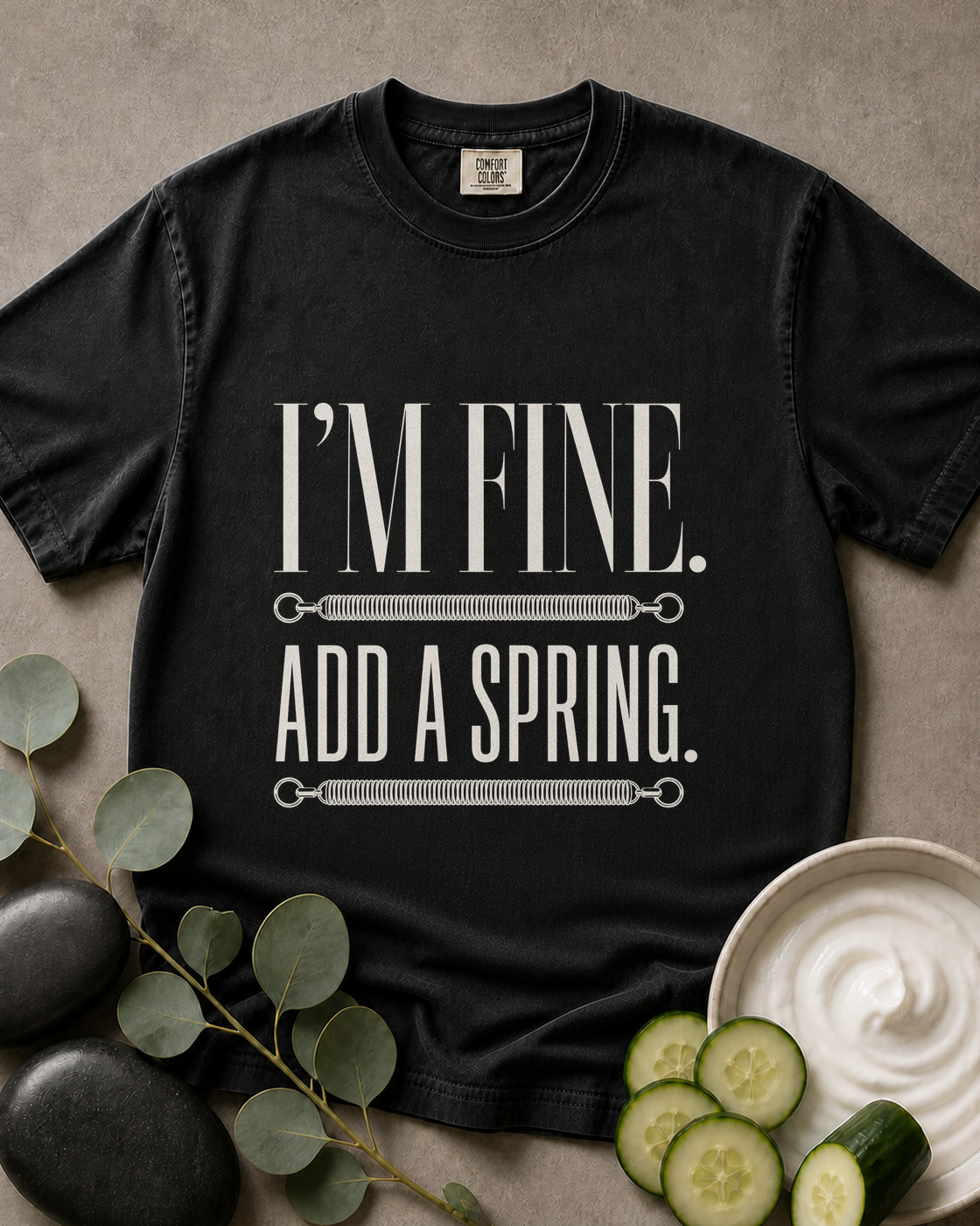 I'm Fine Add a Spring Pilates Tee