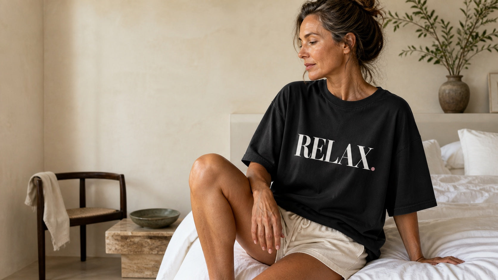 Person wearing The Spa Snob RELAX T-shirt